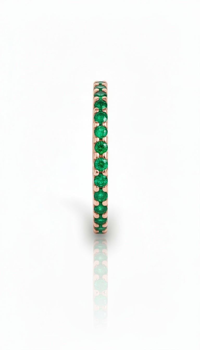 Anello Color Emerald Green Rose Gold