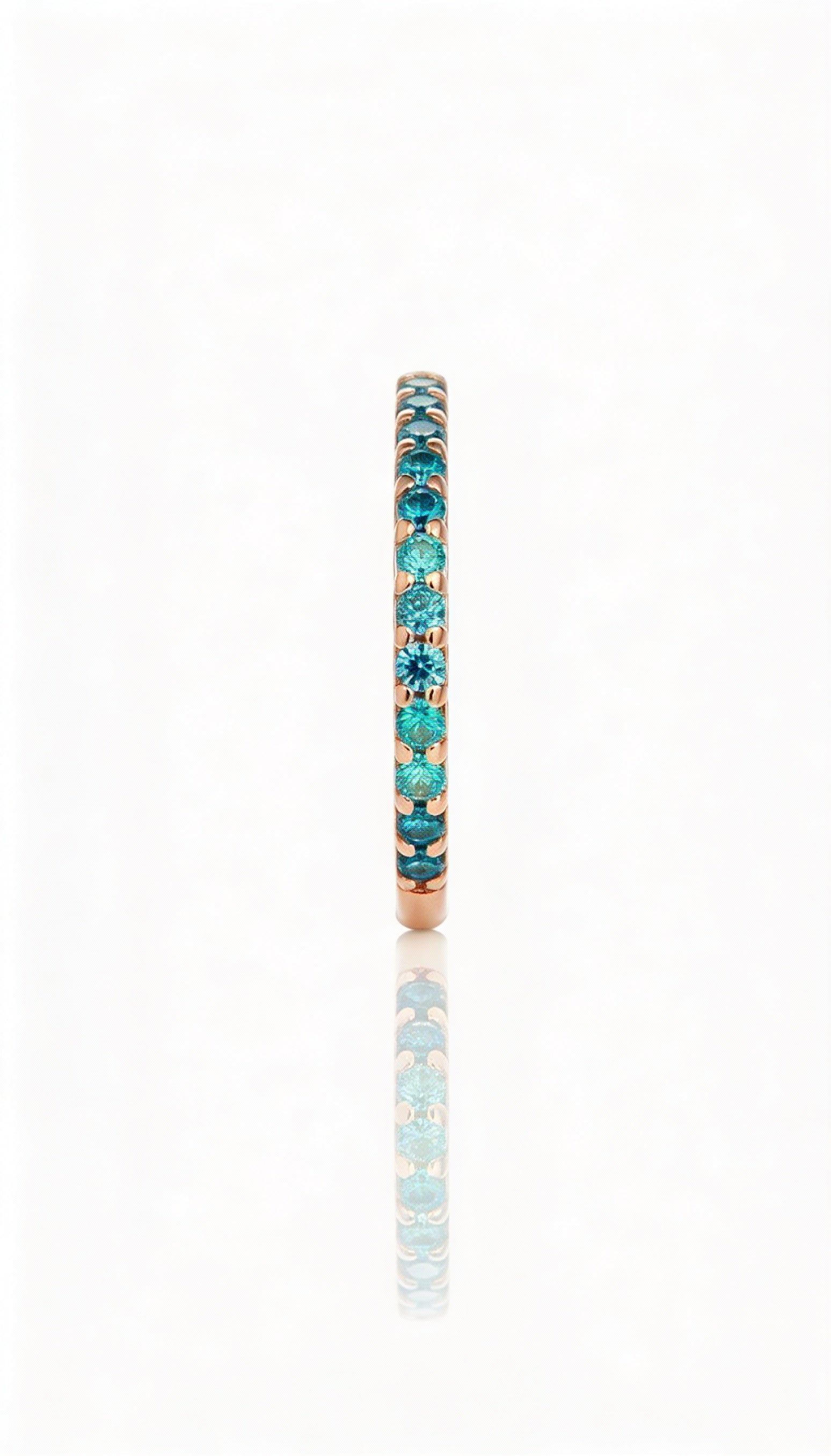 Anello Color Sky Blue Rose Gold