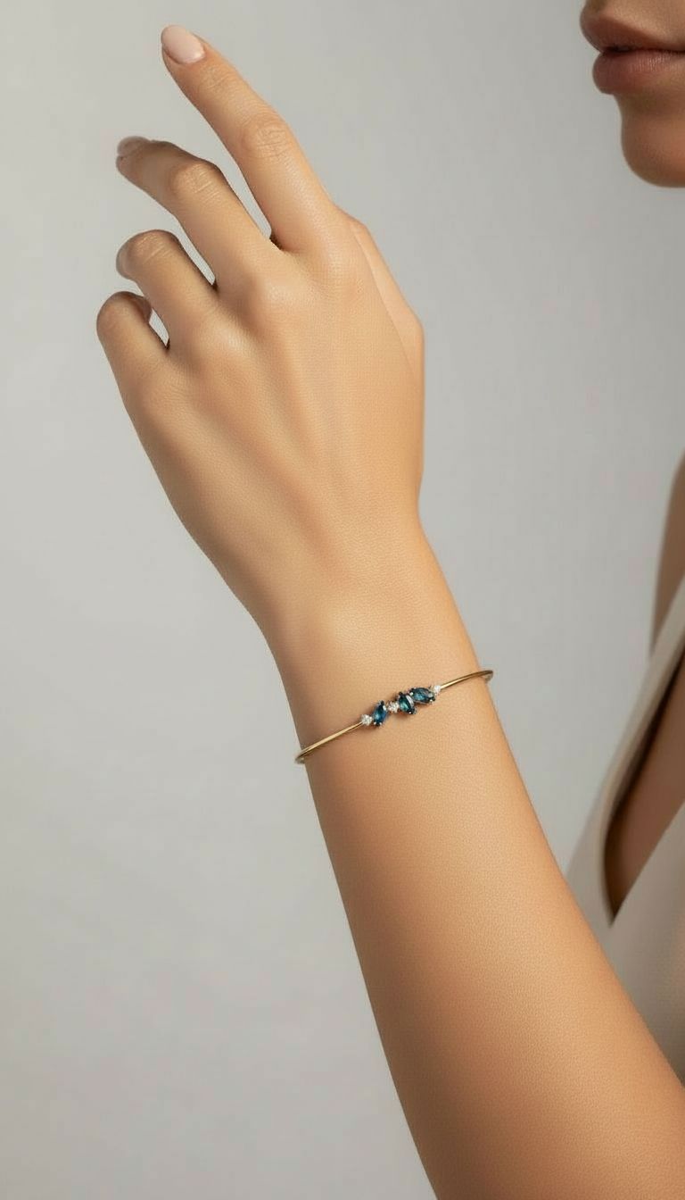 Bracciale  Trilogy Marquise Light Blue