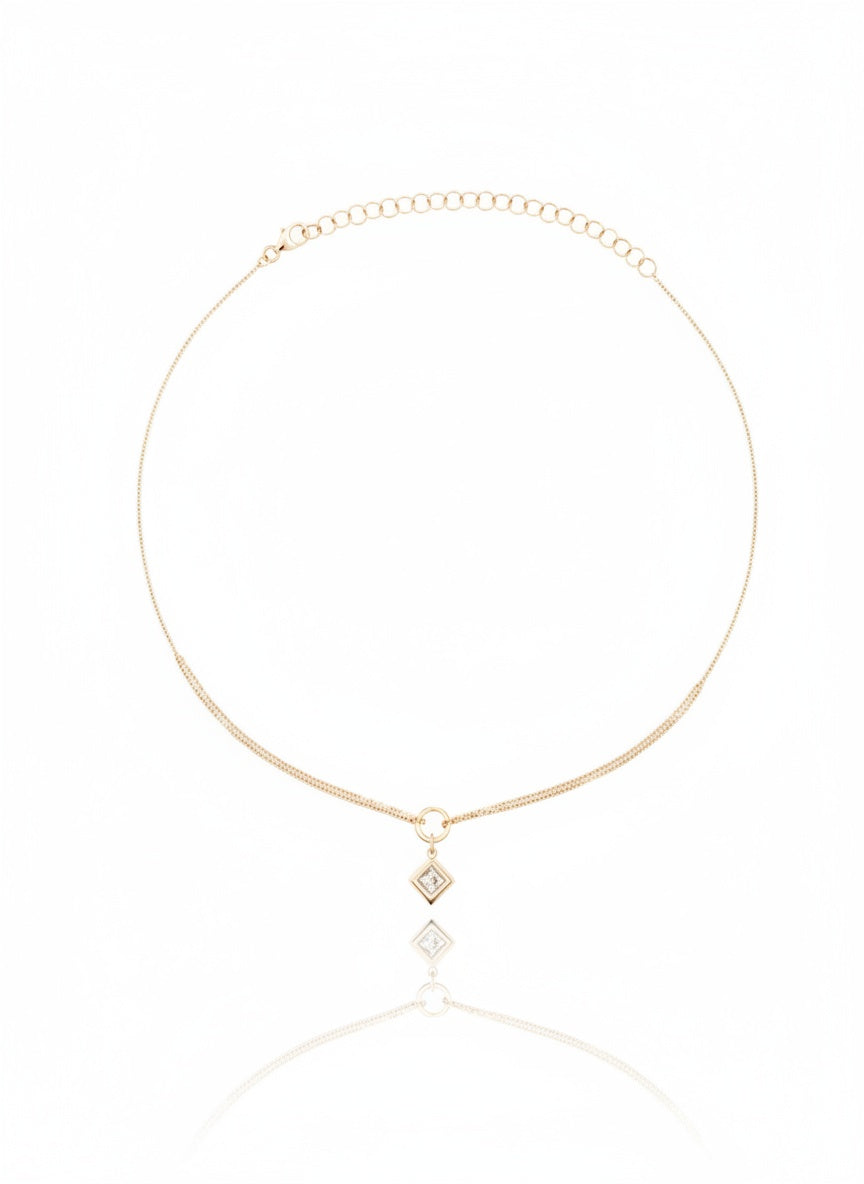Girocollo Square Stud