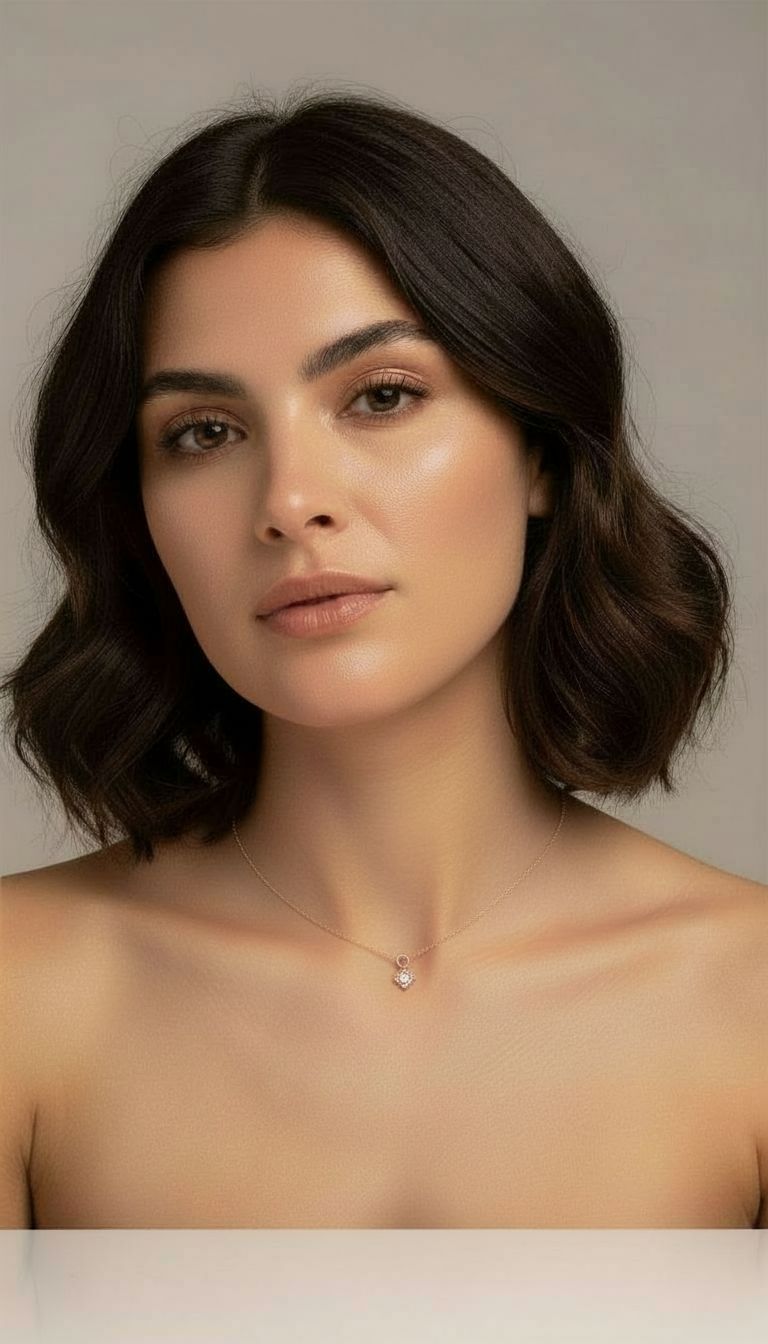 Girocollo Square Stud