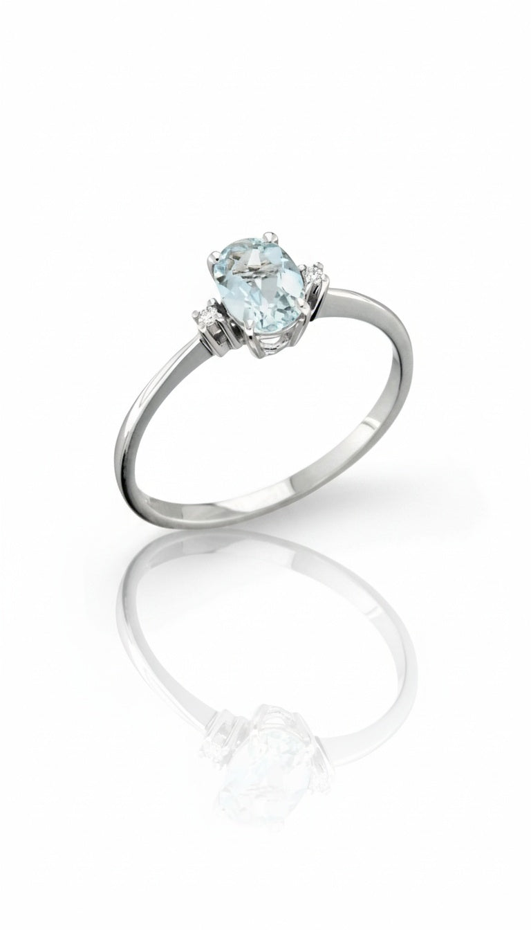 Anello Acquamarina Diamond