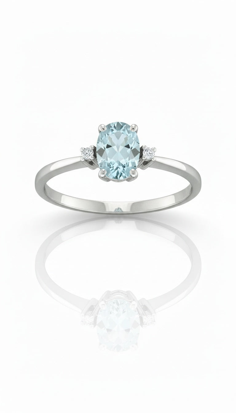 Anello Acquamarina Diamond