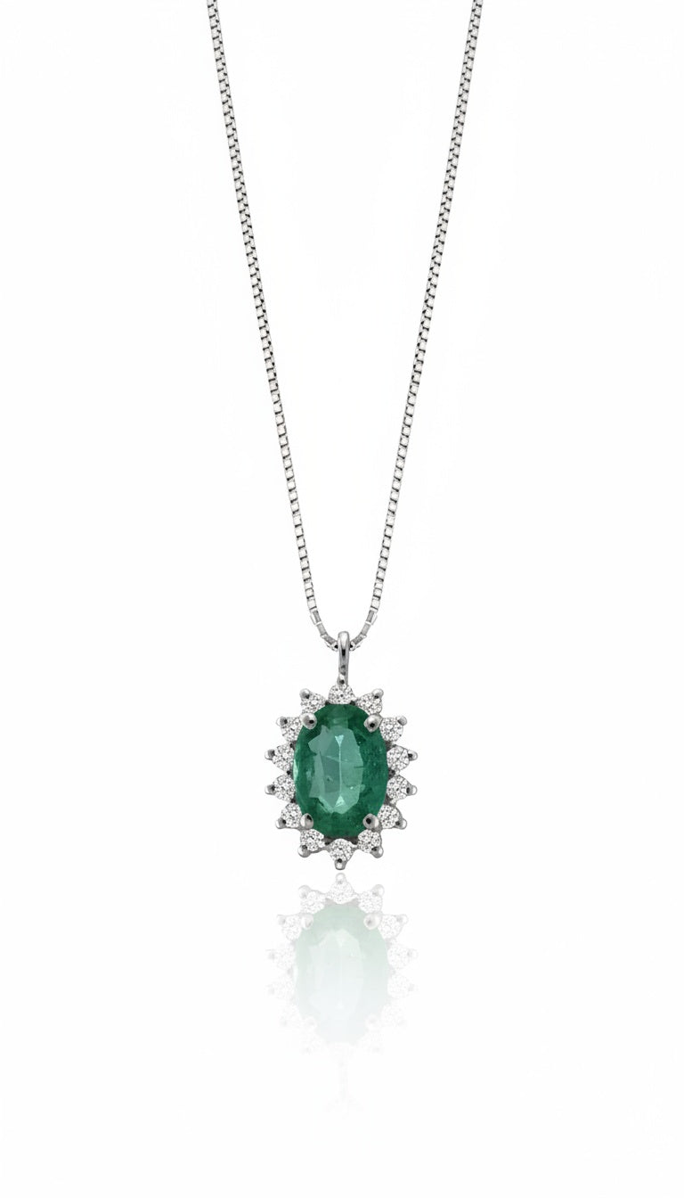 Collana Halo Emerald