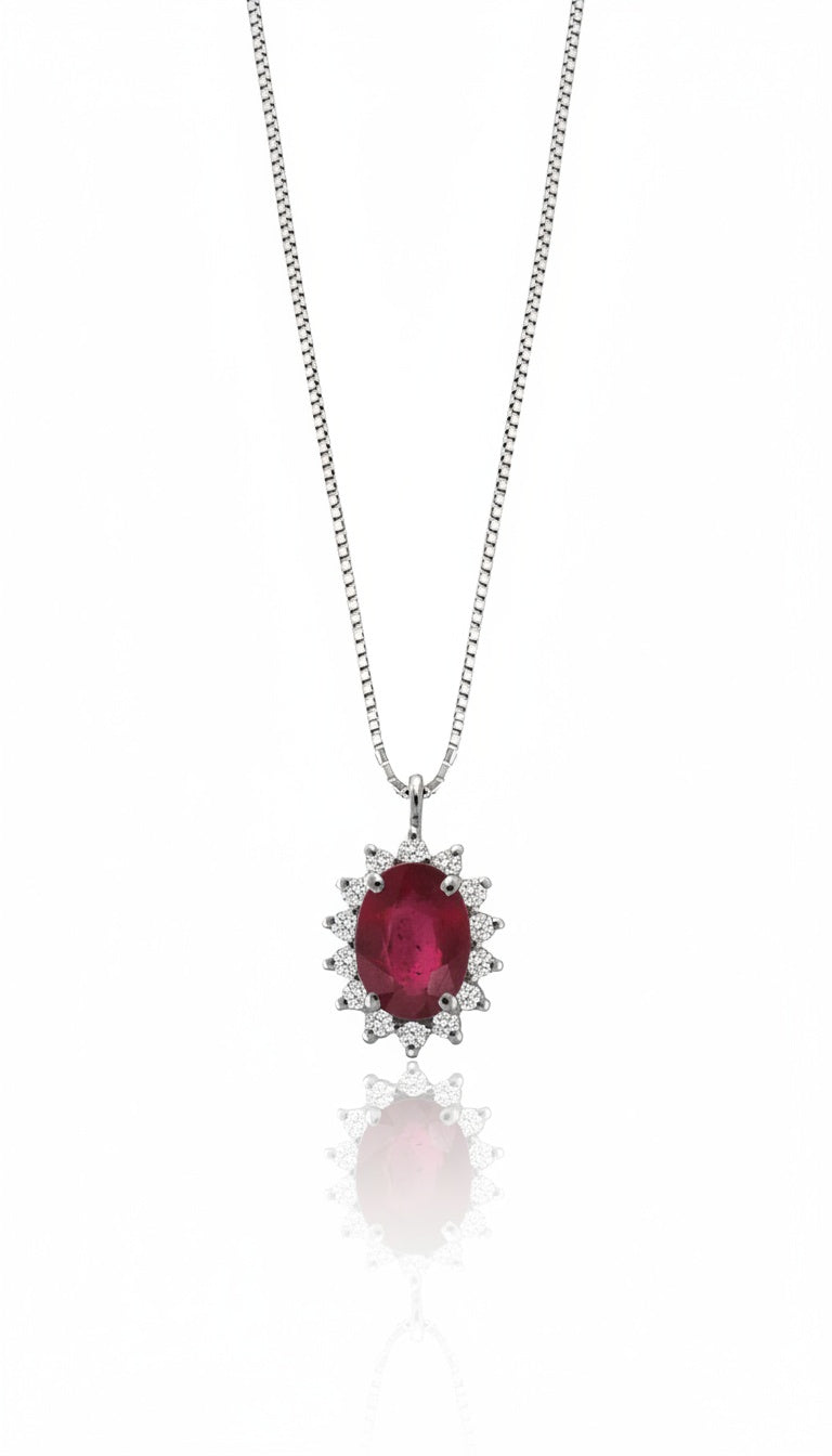 Collana Halo Ruby