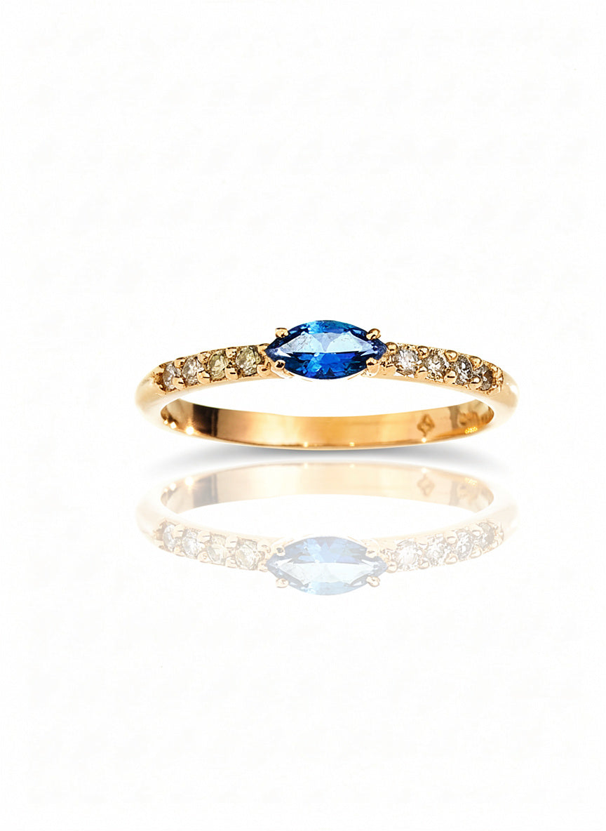 Anello Marquise Light Blue