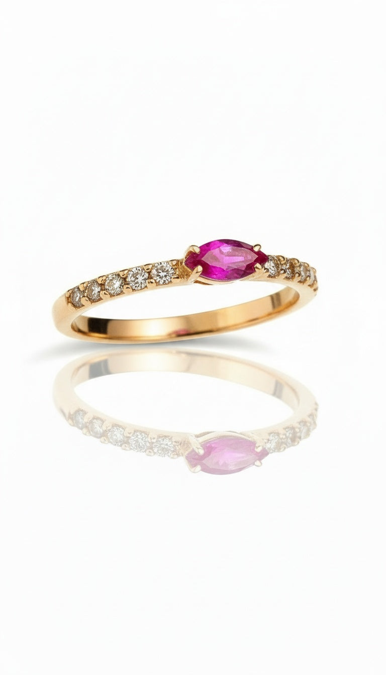 Anello Marquise Rose