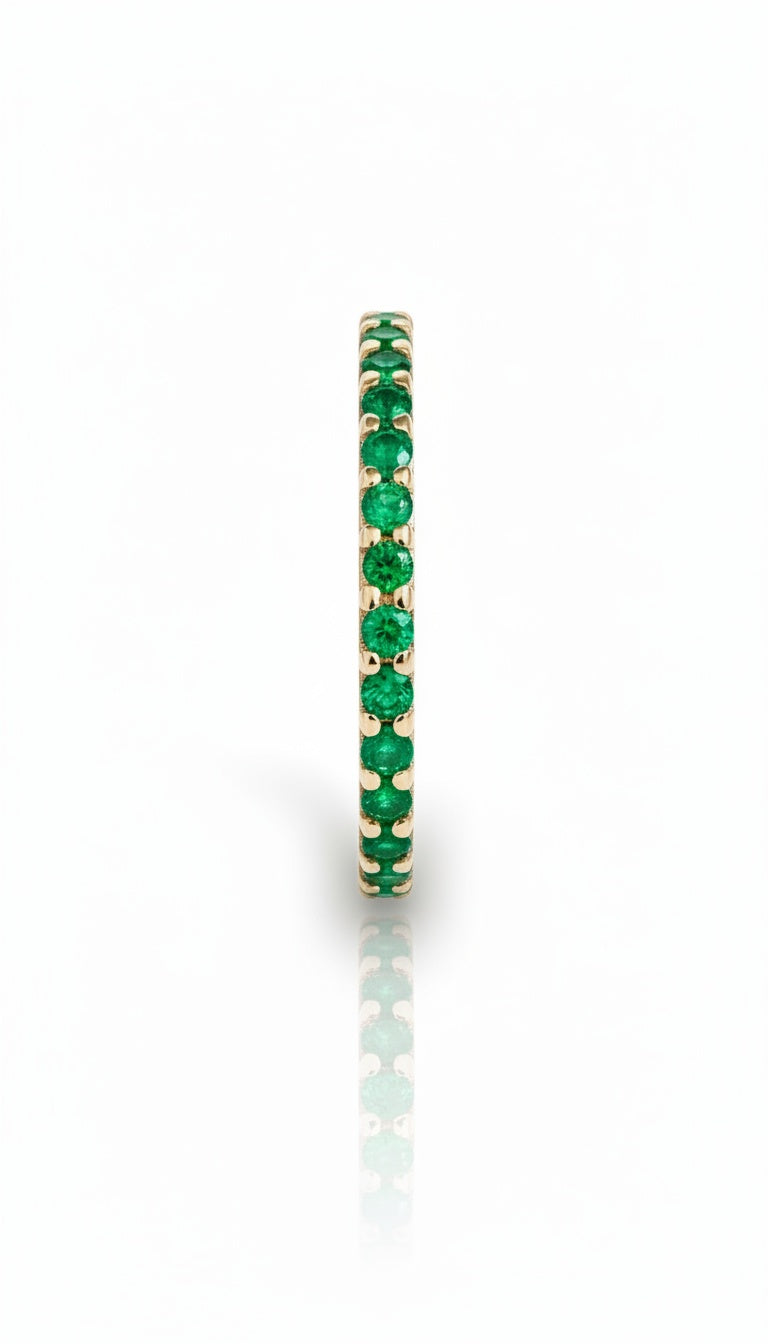 Anello Color Emerald Green Yellow Gold