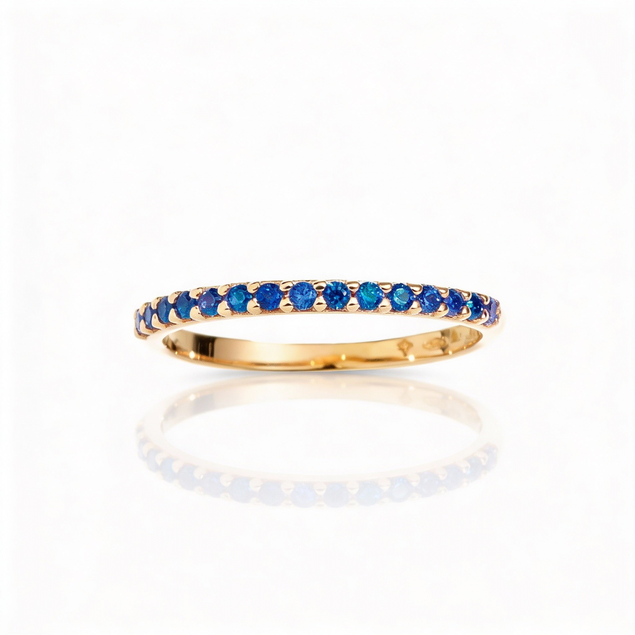 Anello Color Light Blue Yellow Gold