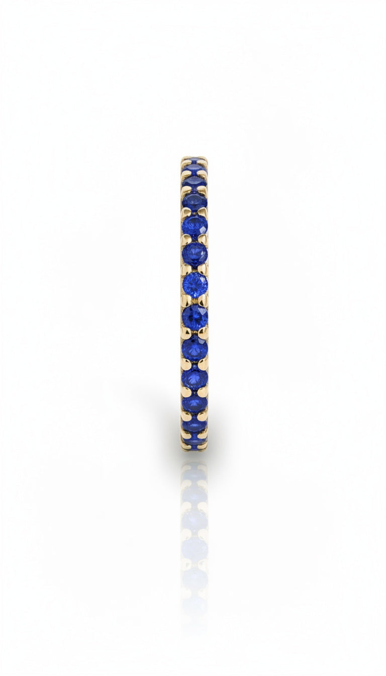 Anello Color Light Blue Yellow Gold
