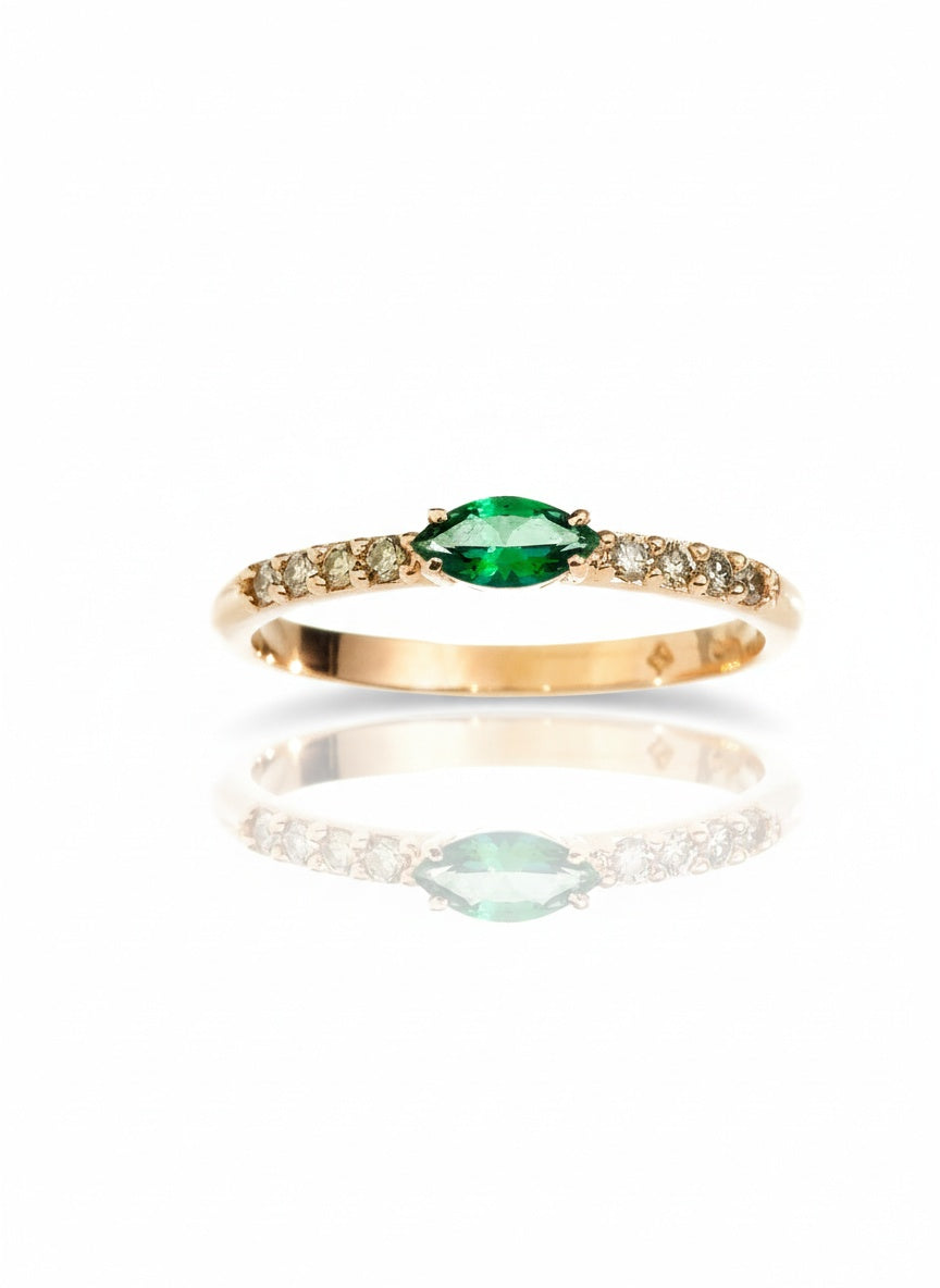 Anello Marquise Emerald Green