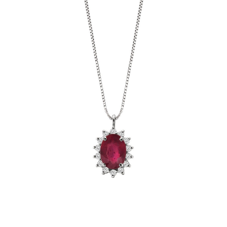 Collana Halo Ruby