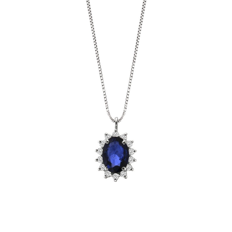 Collana Halo Sapphire